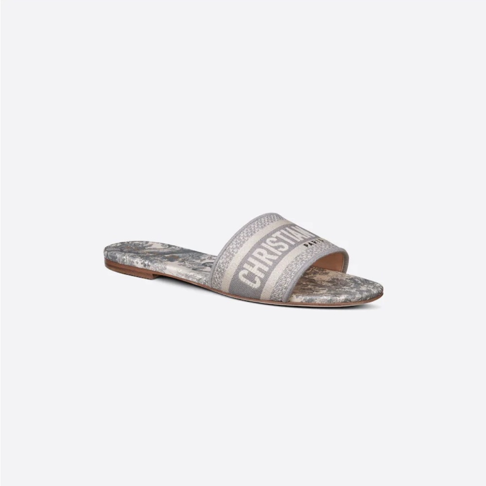 Dior Toile Gray Slides